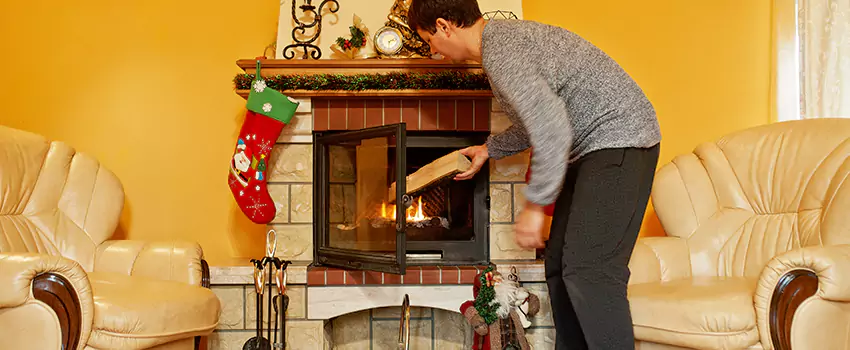 Rusted Metal Fireplace Restoration in McKinleyville, California